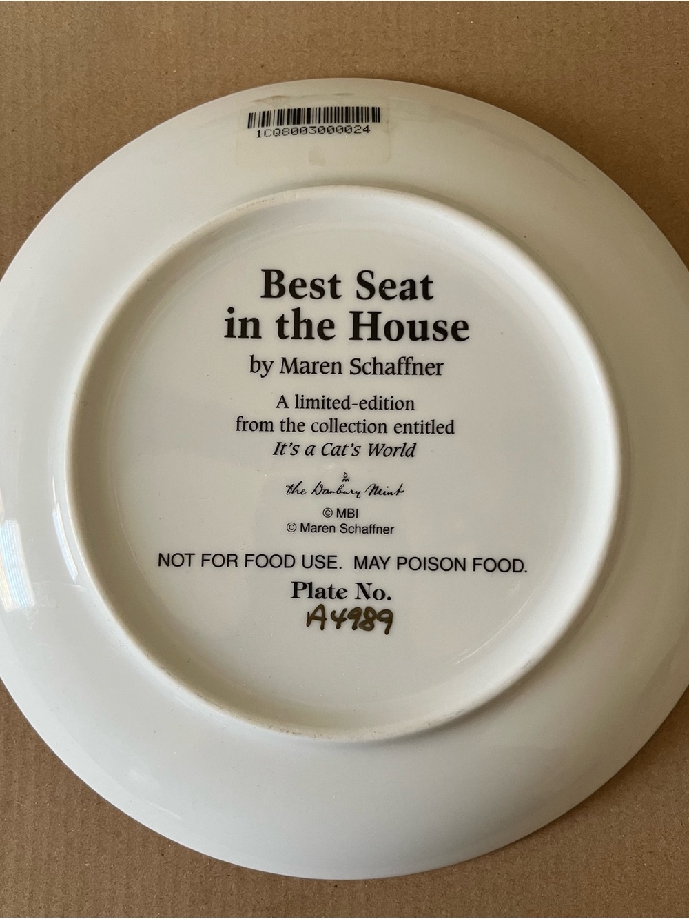 Best Seat in the House Decorative Plate by - Cream